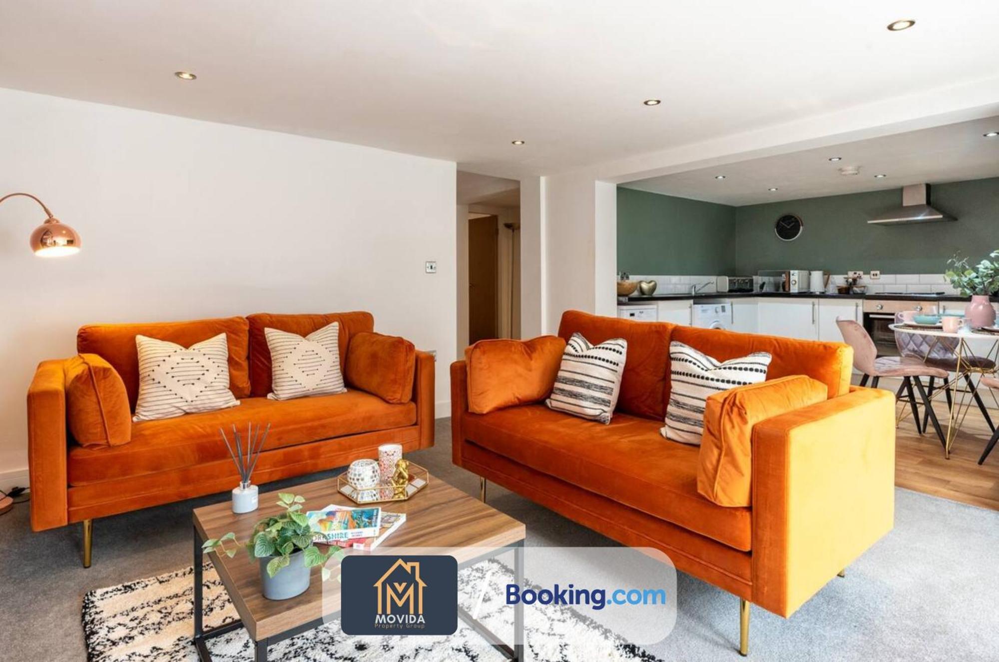 Stylish Two Bed Town Centre Apartment By Movida Property Group Short Lets & Serviced Accommodation With Parking Harrogate Eksteriør bilde