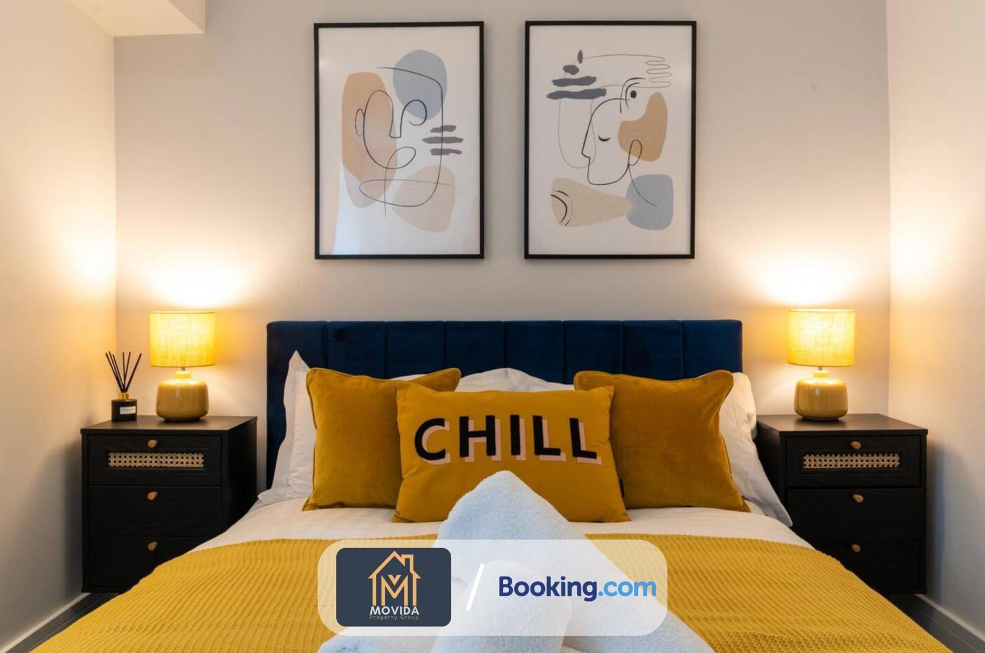 Stylish Two Bed Town Centre Apartment By Movida Property Group Short Lets & Serviced Accommodation With Parking Harrogate Eksteriør bilde