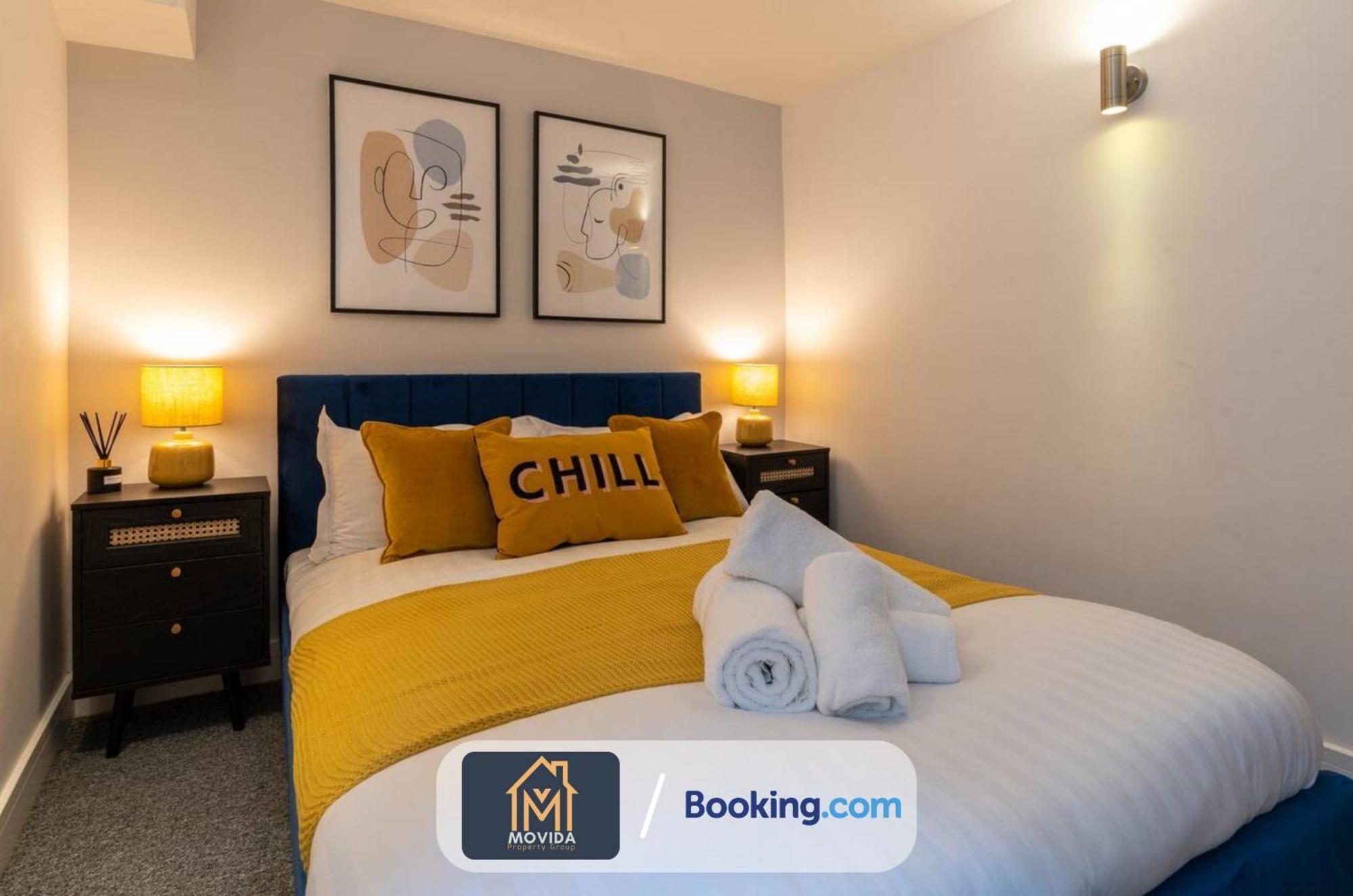 Stylish Two Bed Town Centre Apartment By Movida Property Group Short Lets & Serviced Accommodation With Parking Harrogate Eksteriør bilde